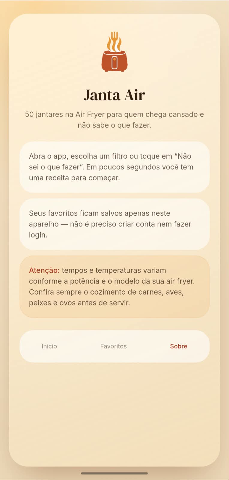Página sobre o JantaAir